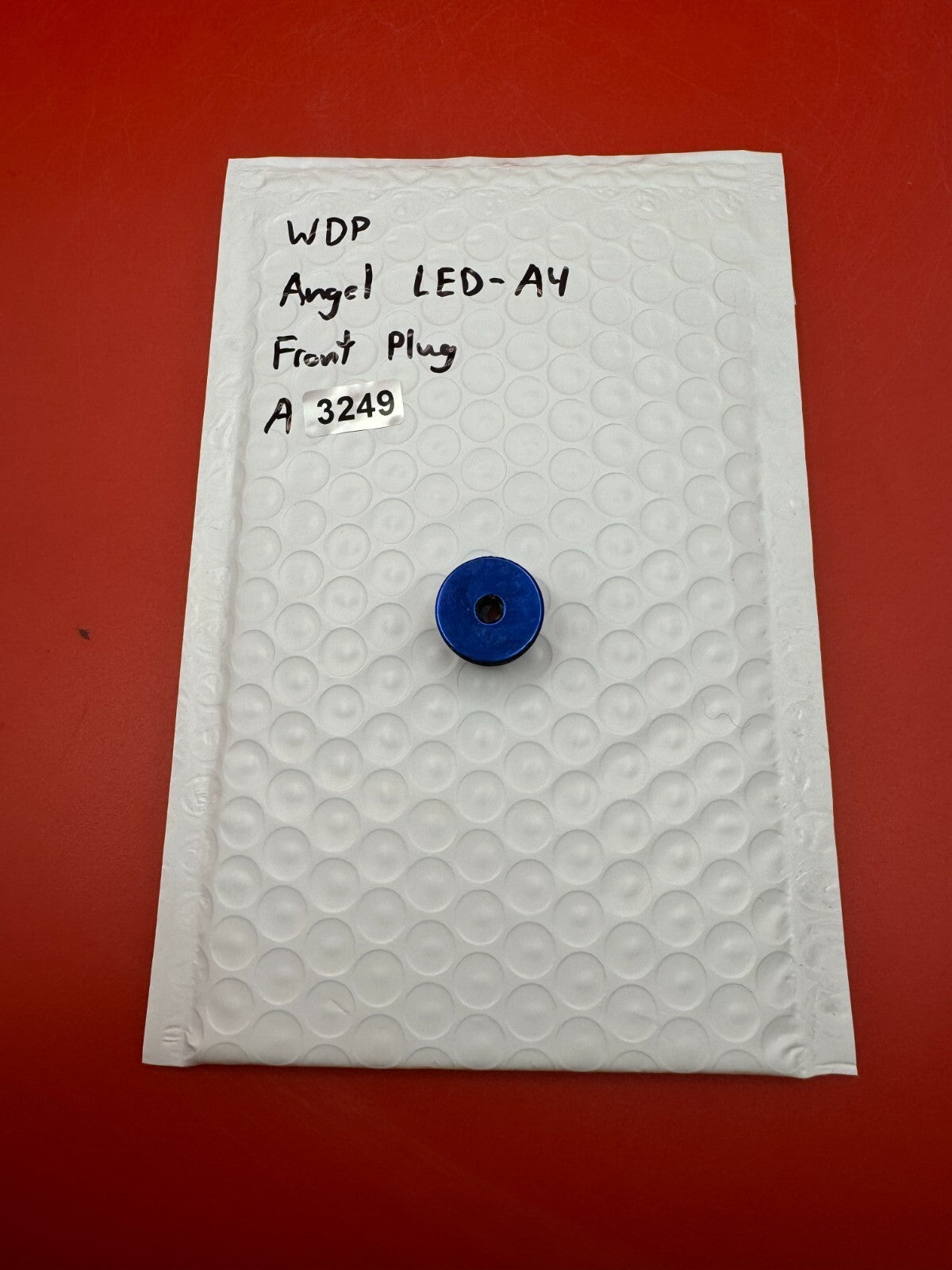 WDP Angel LED-A4 Front Plug - used paintball front plug - blue anno