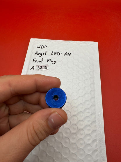 WDP Angel LED-A4 Front Plug - used paintball front plug - blue anno