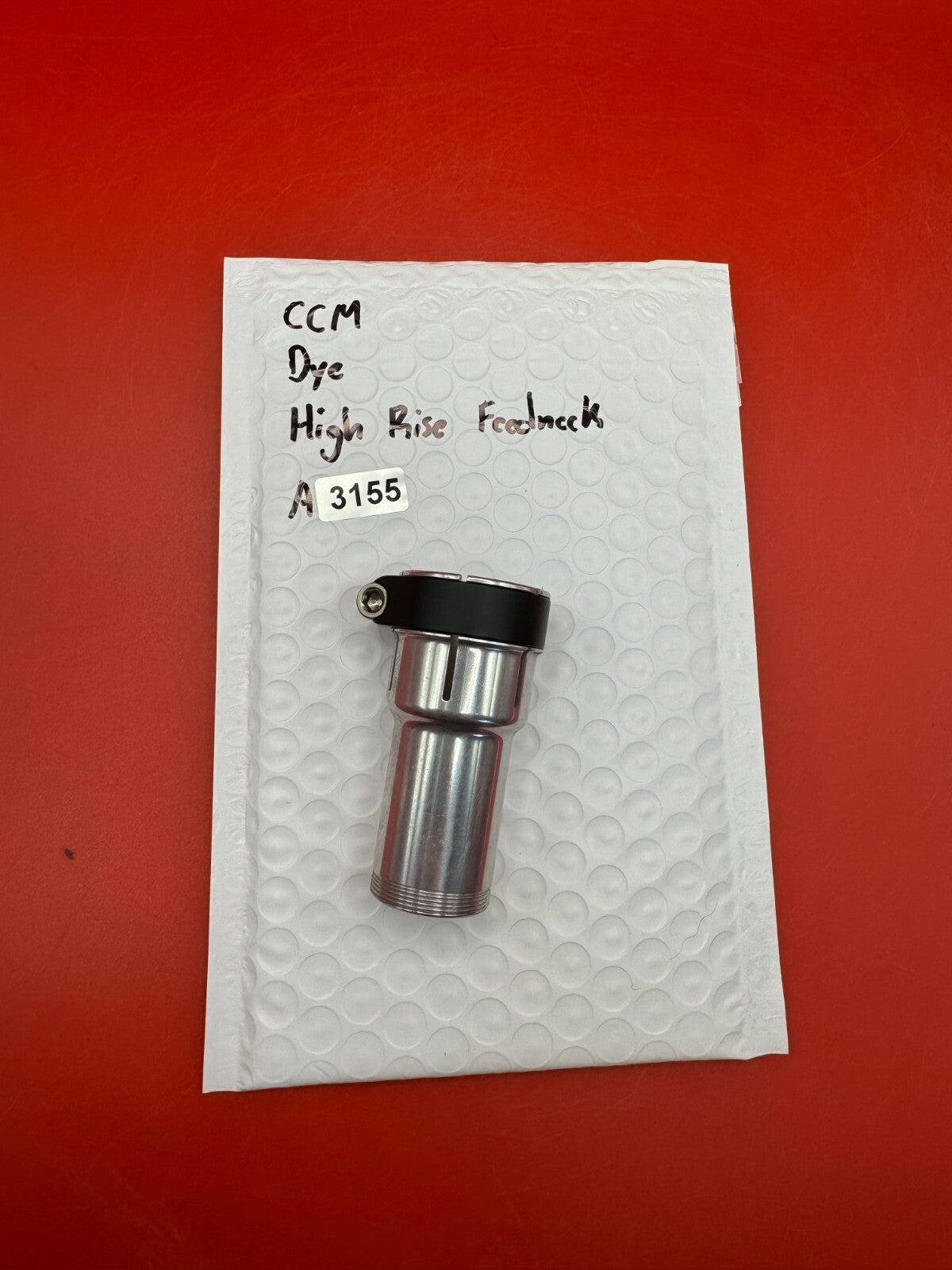 CCM Dye High  Rise Feedneck - used paintball feedneck - silver/black