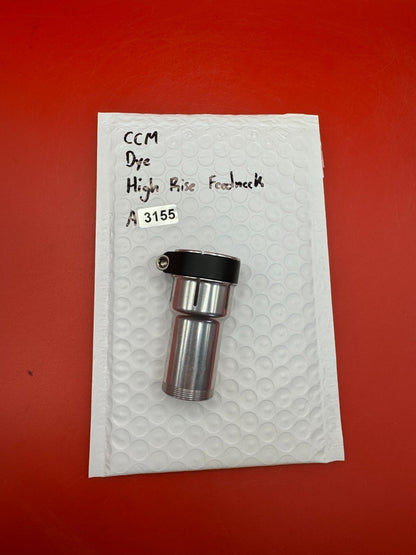 CCM Dye High  Rise Feedneck - used paintball feedneck - silver/black