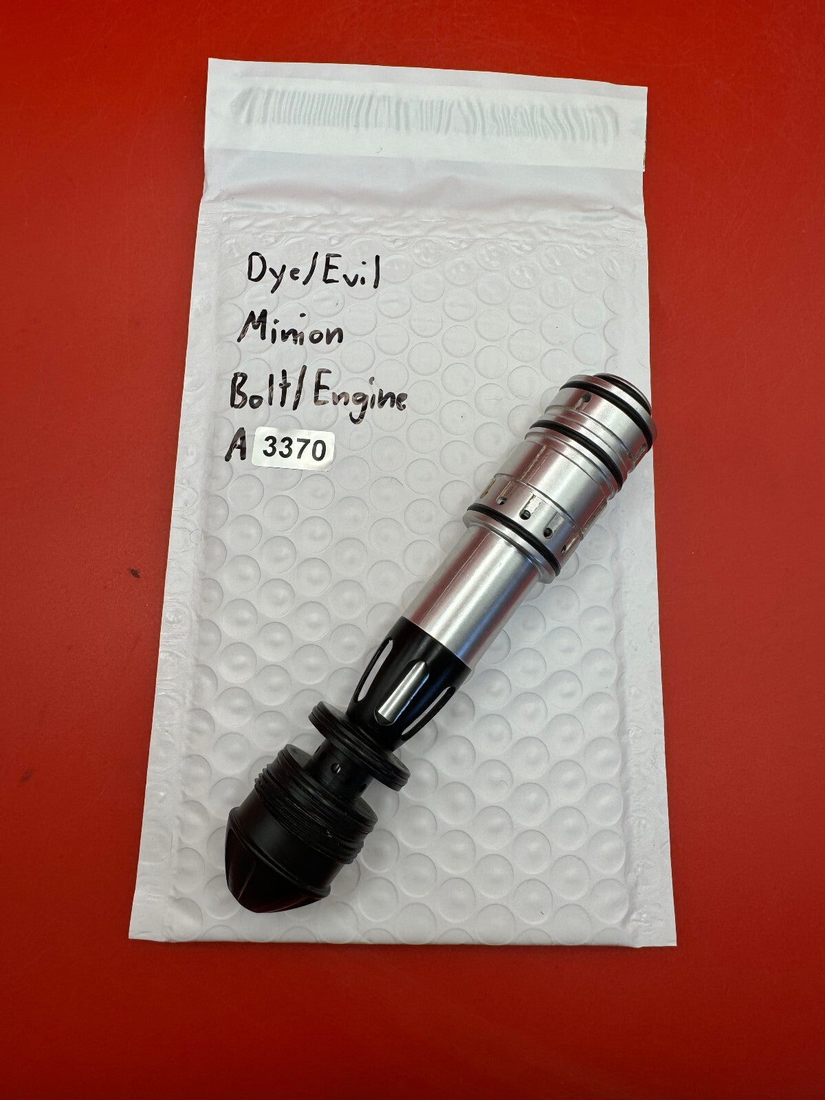 Dye/Evil Minion Bolt/Engine - used paintball bolt/engine assembly - silver/black
