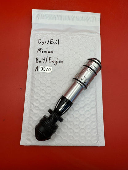 Dye/Evil Minion Bolt/Engine - used paintball bolt/engine assembly - silver/black