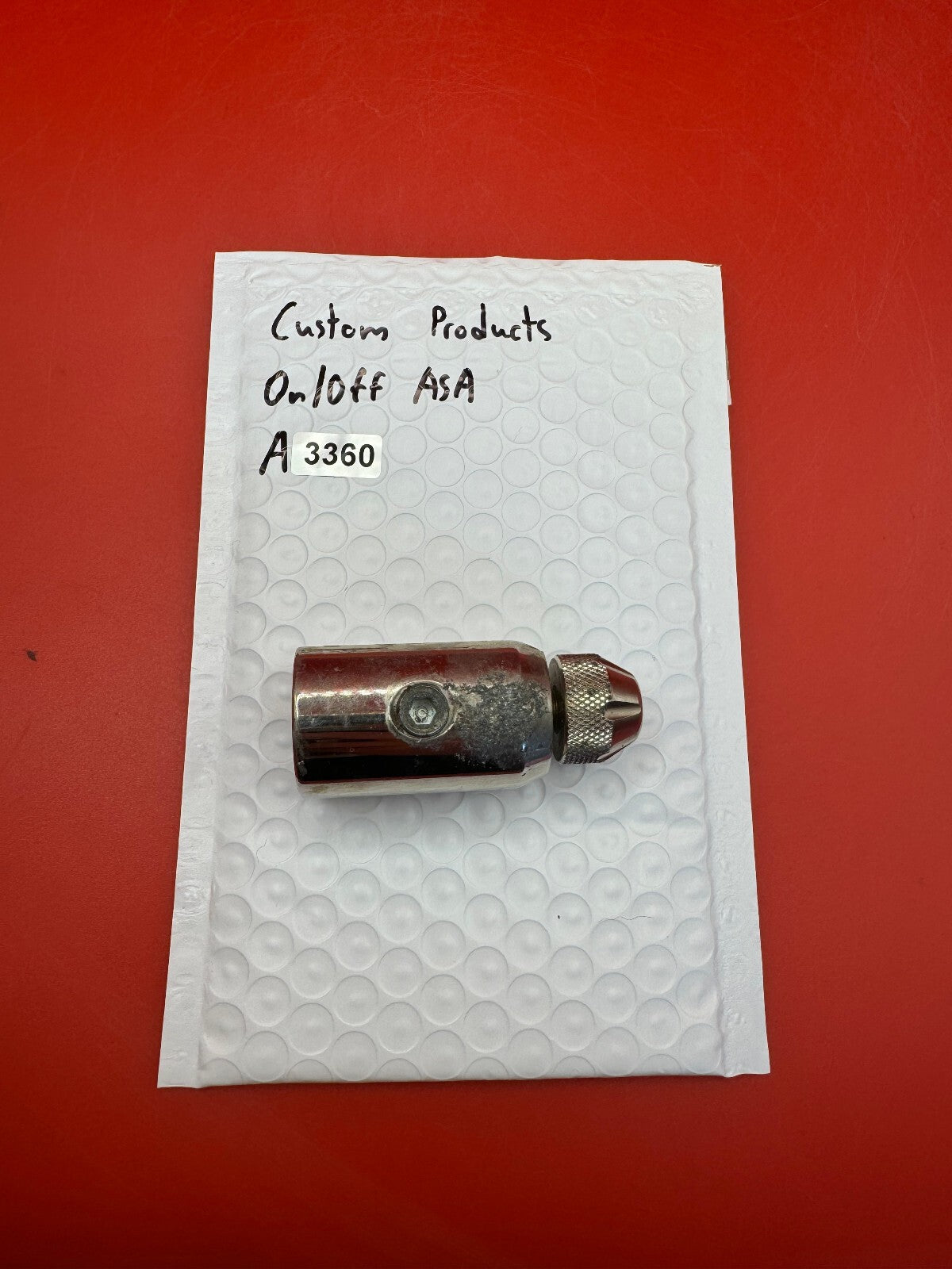 Custom Products On/Off ASA - used paintball on/off asa - silver/chrome
