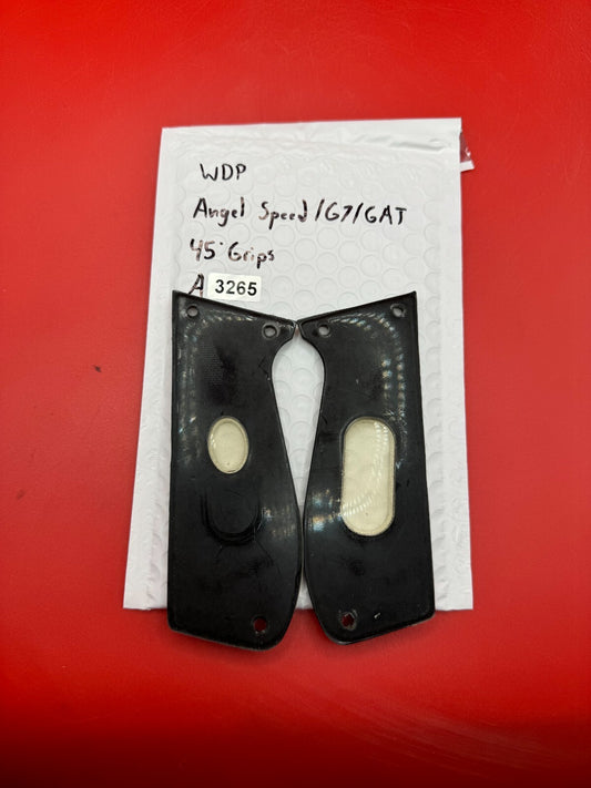 WDP Angel Speed/GT/GAT 45Â° Grips - used paintball grip panels - black
