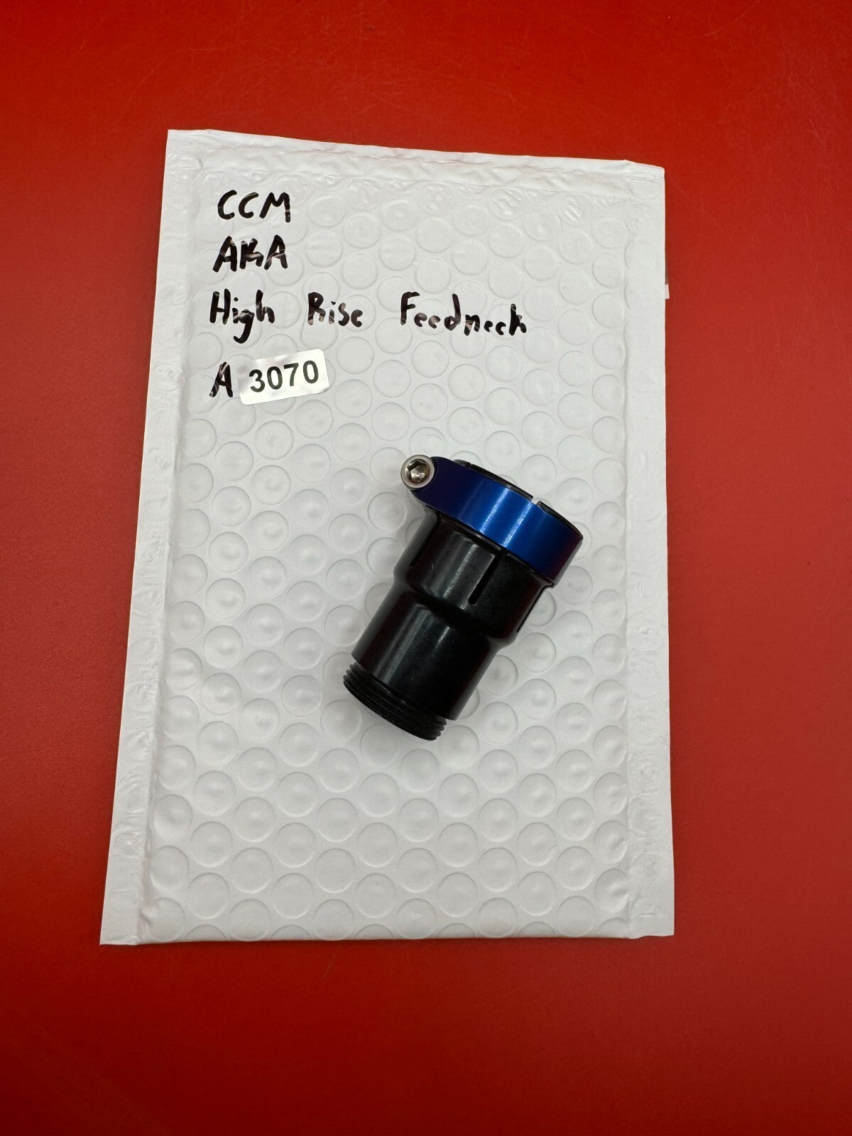 CCM AKA High Rise Feedneck - used paintball feedneck - blue/black