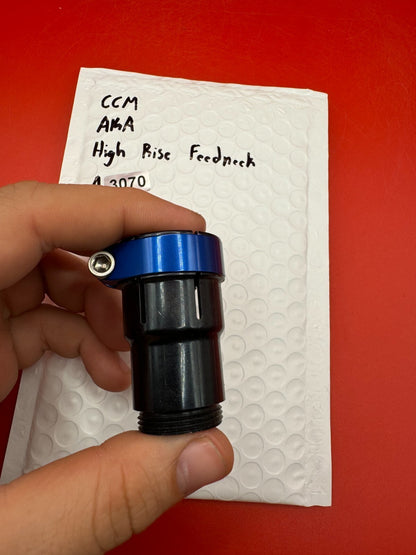 CCM AKA High Rise Feedneck - used paintball feedneck - blue/black