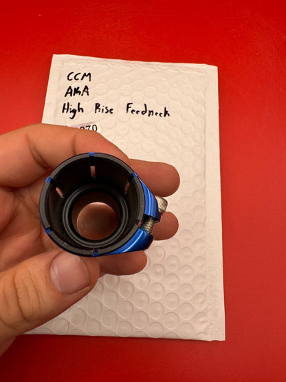 CCM AKA High Rise Feedneck - used paintball feedneck - blue/black