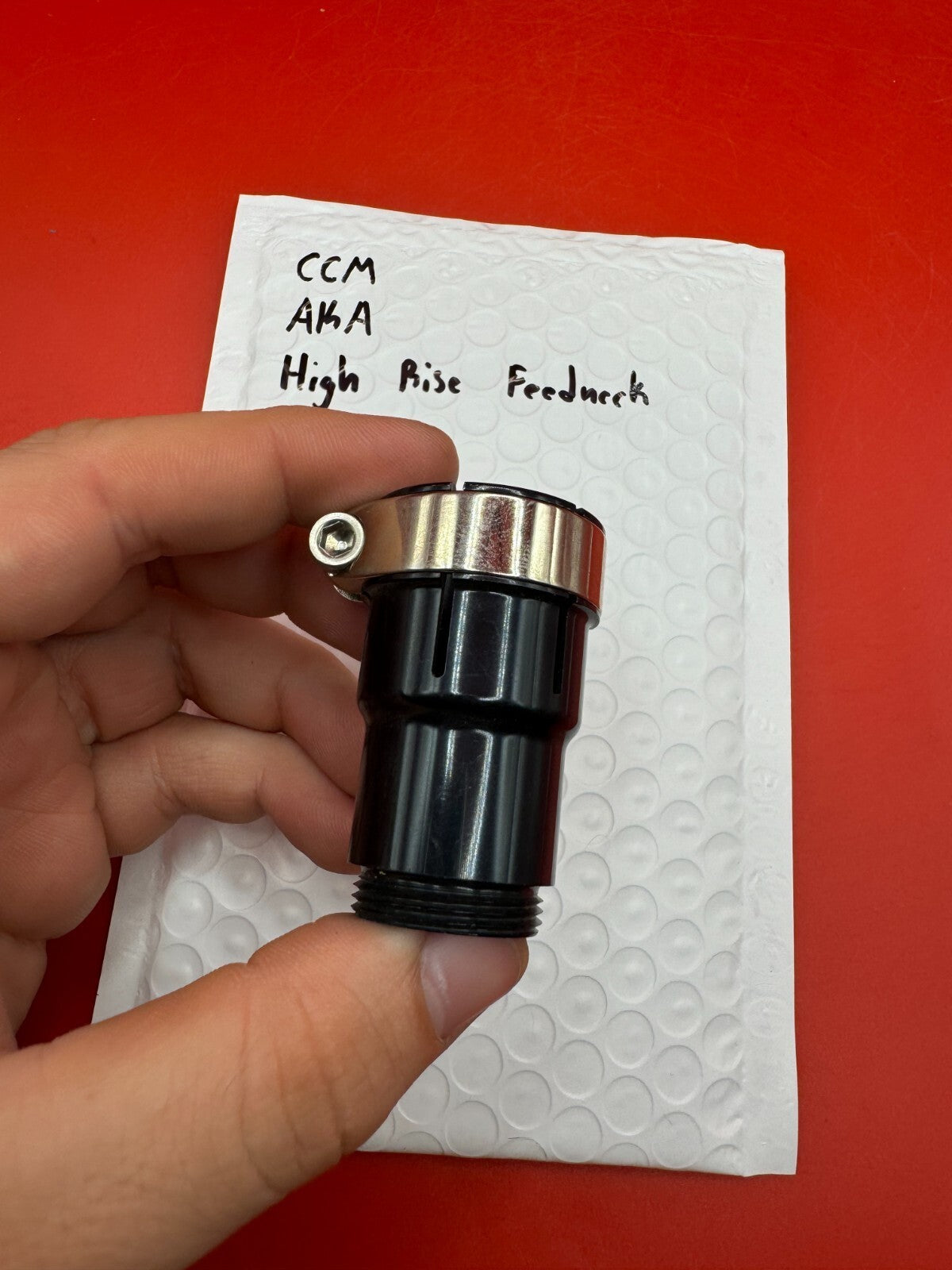 CCM AKA High Rise Feedneck - used paintball feedneck - black/silver