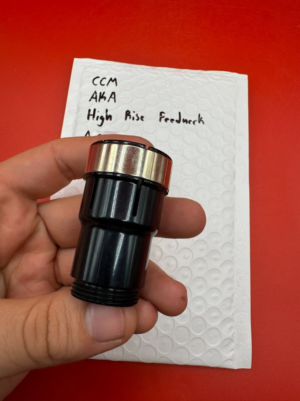 CCM AKA High Rise Feedneck - used paintball feedneck - black/silver