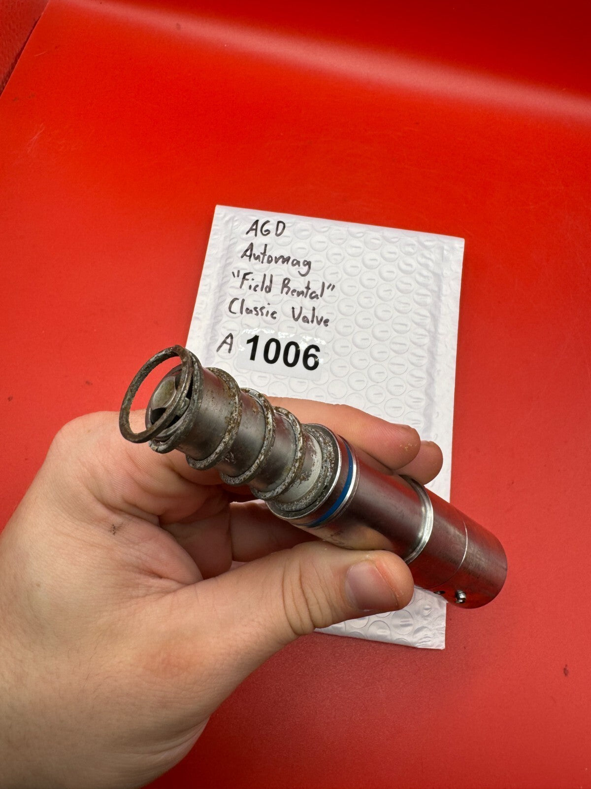 AGD Automag ''Field Rental'' Classic Valve - used paintball valve - silver (raw aluminum/stainless)