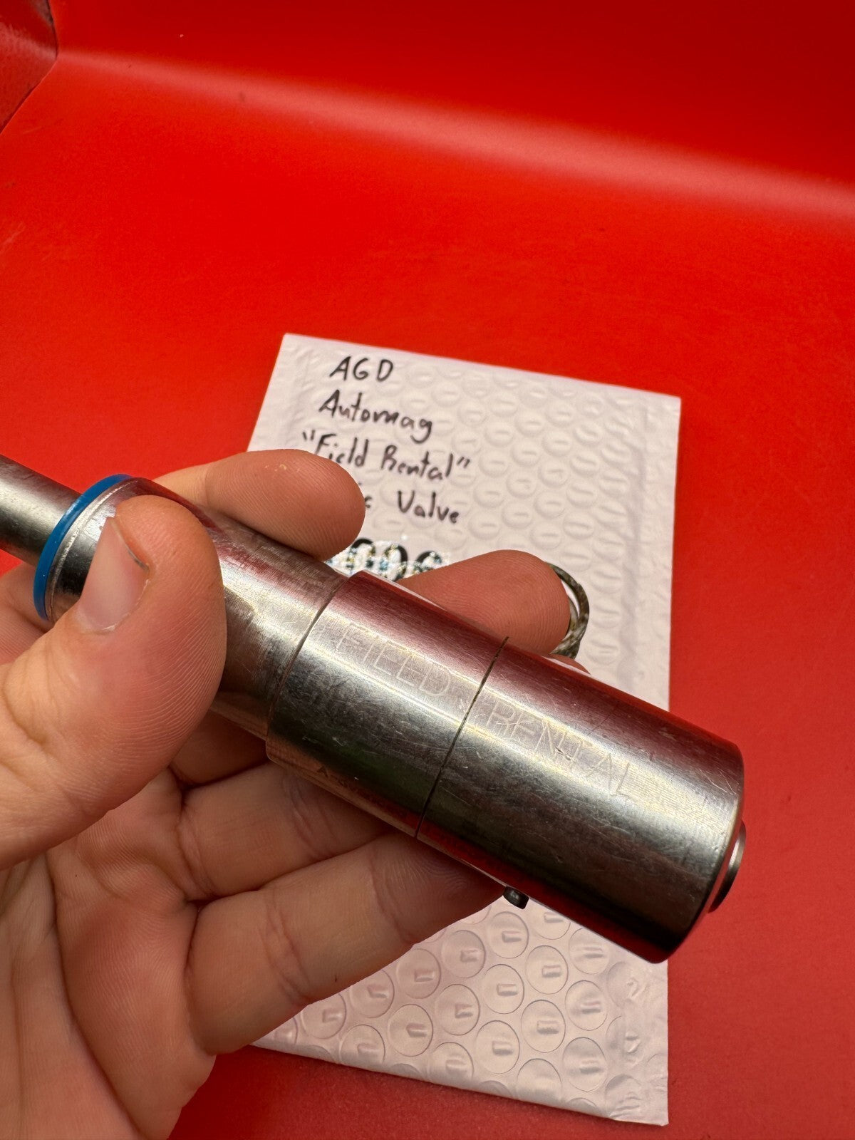 AGD Automag ''Field Rental'' Classic Valve - used paintball valve - silver (raw aluminum/stainless)