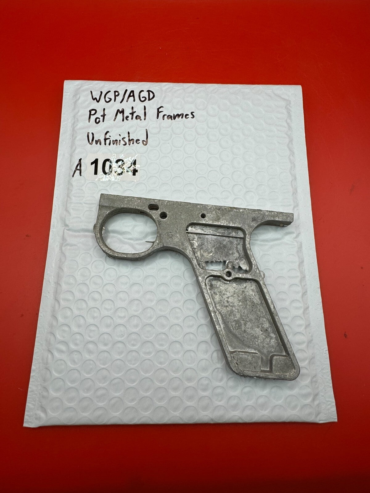 WGP/AGD Pot Metal Paintball Marker Frame Unfinished - used paintball grip frame - raw / unfinished pot metal