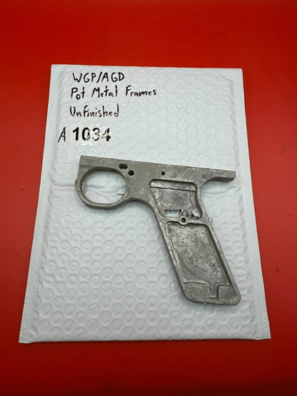 WGP/AGD Pot Metal Paintball Marker Frame Unfinished - used paintball grip frame - raw / unfinished pot metal