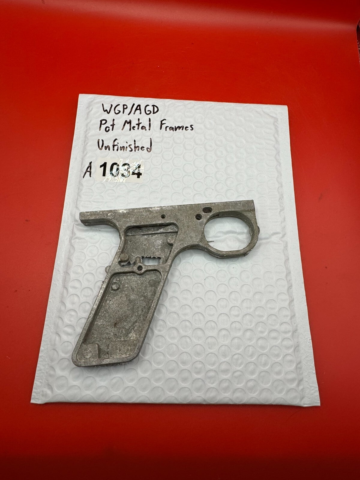 WGP/AGD Pot Metal Paintball Marker Frame Unfinished - used paintball grip frame - raw / unfinished pot metal