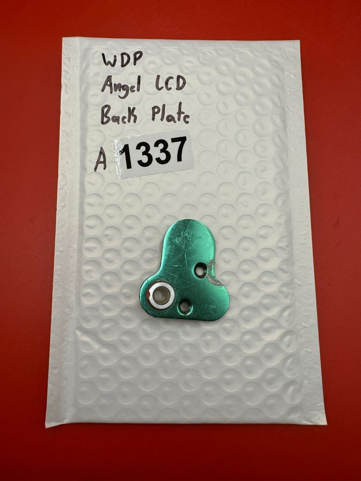 WDP Angel LCD Back Plate - used paintball back plate - green anno