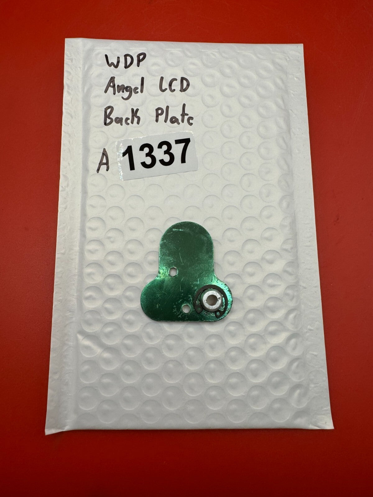 WDP Angel LCD Back Plate - used paintball back plate - green anno