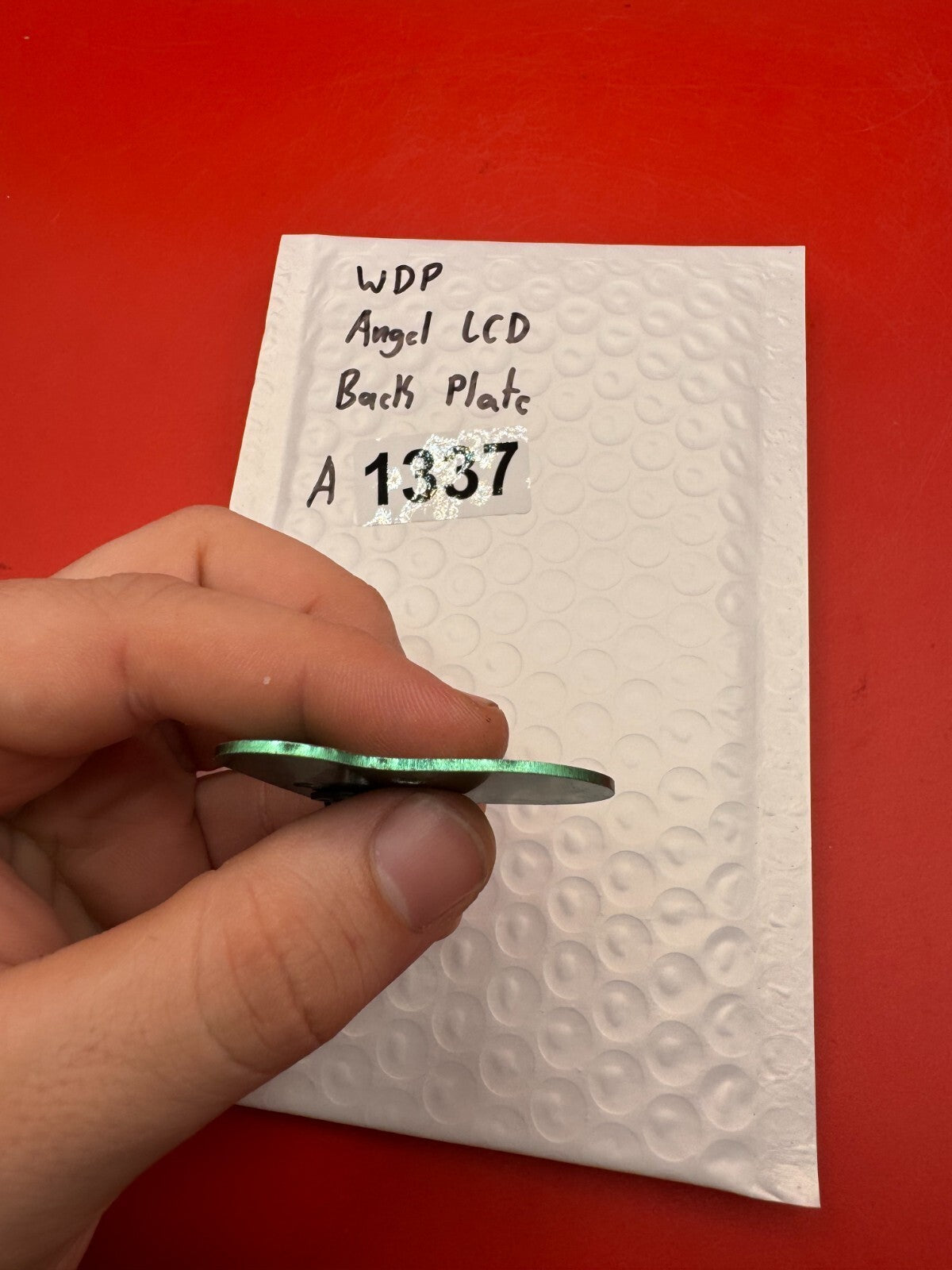 WDP Angel LCD Back Plate - used paintball back plate - green anno