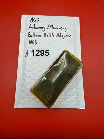 AGD Automag/Mnimag Bottom Bottle Adapter NOS - used paintball bottom bottle adapter - black/gold