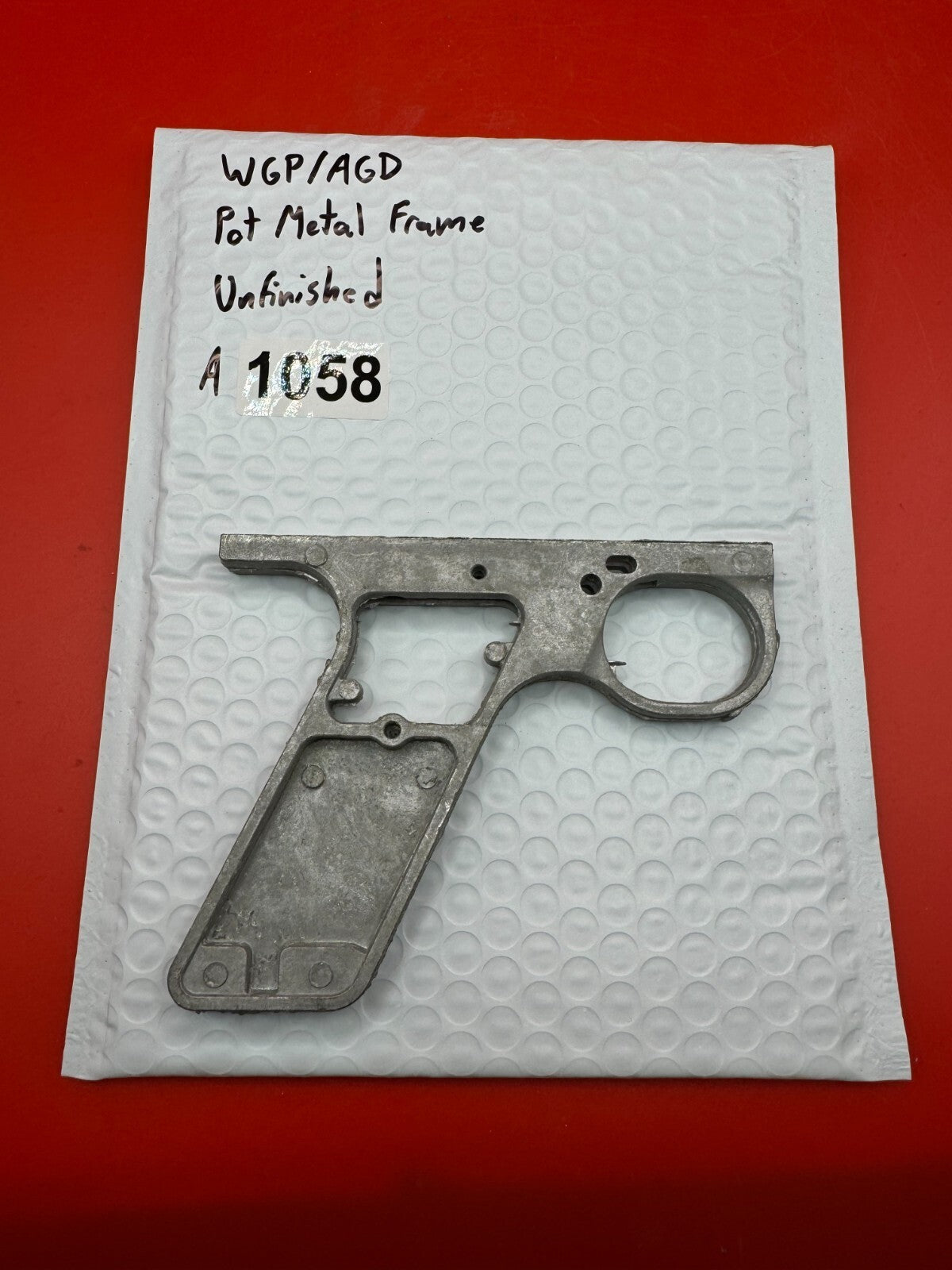 WGP/AGD Pot Metal Paintball Marker Frame Unfinished - used paintball grip frame - raw / unfinished pot metal