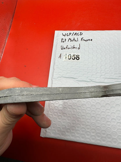WGP/AGD Pot Metal Paintball Marker Frame Unfinished - used paintball grip frame - raw / unfinished pot metal