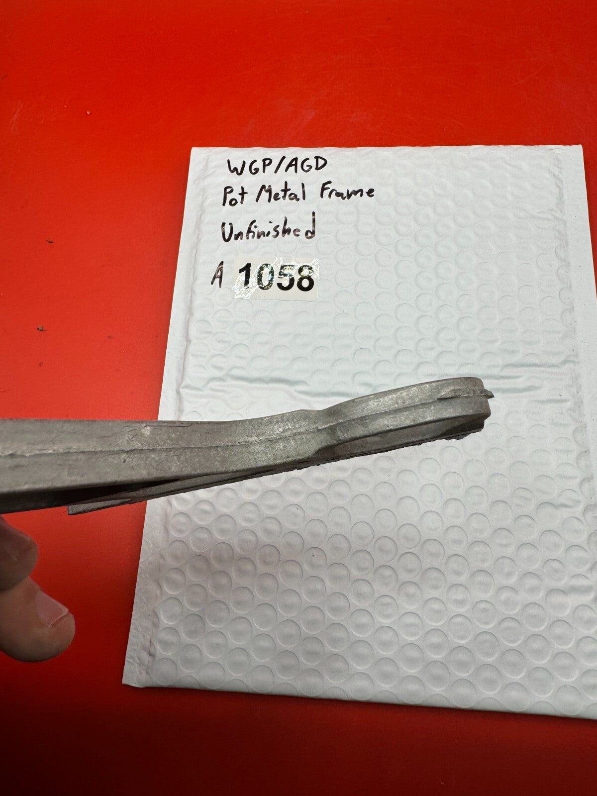 WGP/AGD Pot Metal Paintball Marker Frame Unfinished - used paintball grip frame - raw / unfinished pot metal