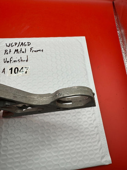 WGP/AGD Pot Metal Paintball Marker Frame Unfinished - used paintball grip frame - raw / unfinished silver