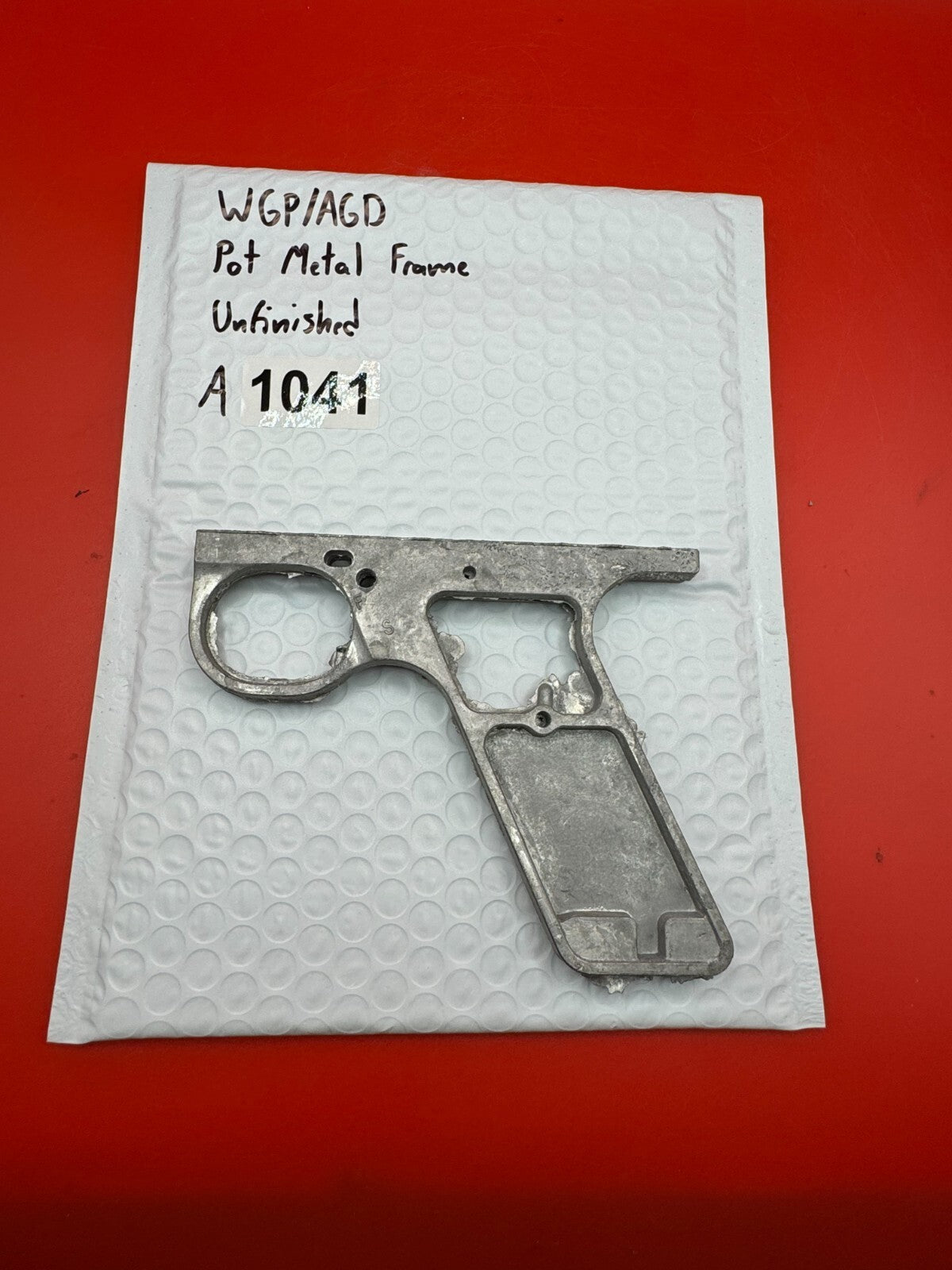 WGP/AGD Pot Metal Paintball Marker Frame Unfinished - used paintball grip frame - raw / unfinished pot metal