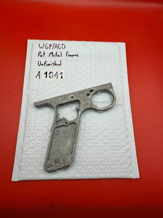 WGP/AGD Pot Metal Paintball Marker Frame Unfinished - used paintball grip frame - raw / unfinished pot metal