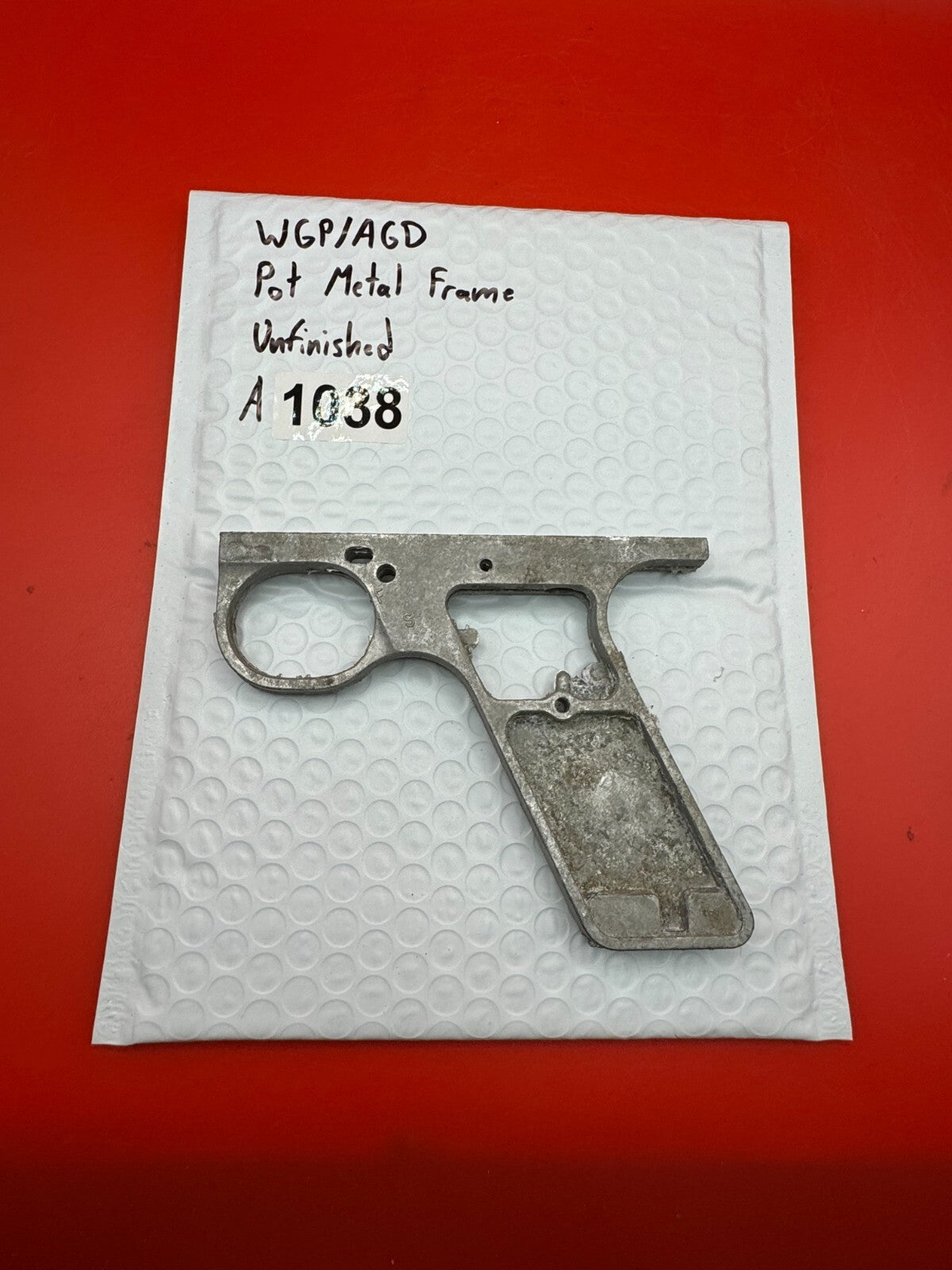 WGP/AGD Pot Metal Paintball Marker Frame Unfinished - used paintball grip frame - raw / unfinished pot metal
