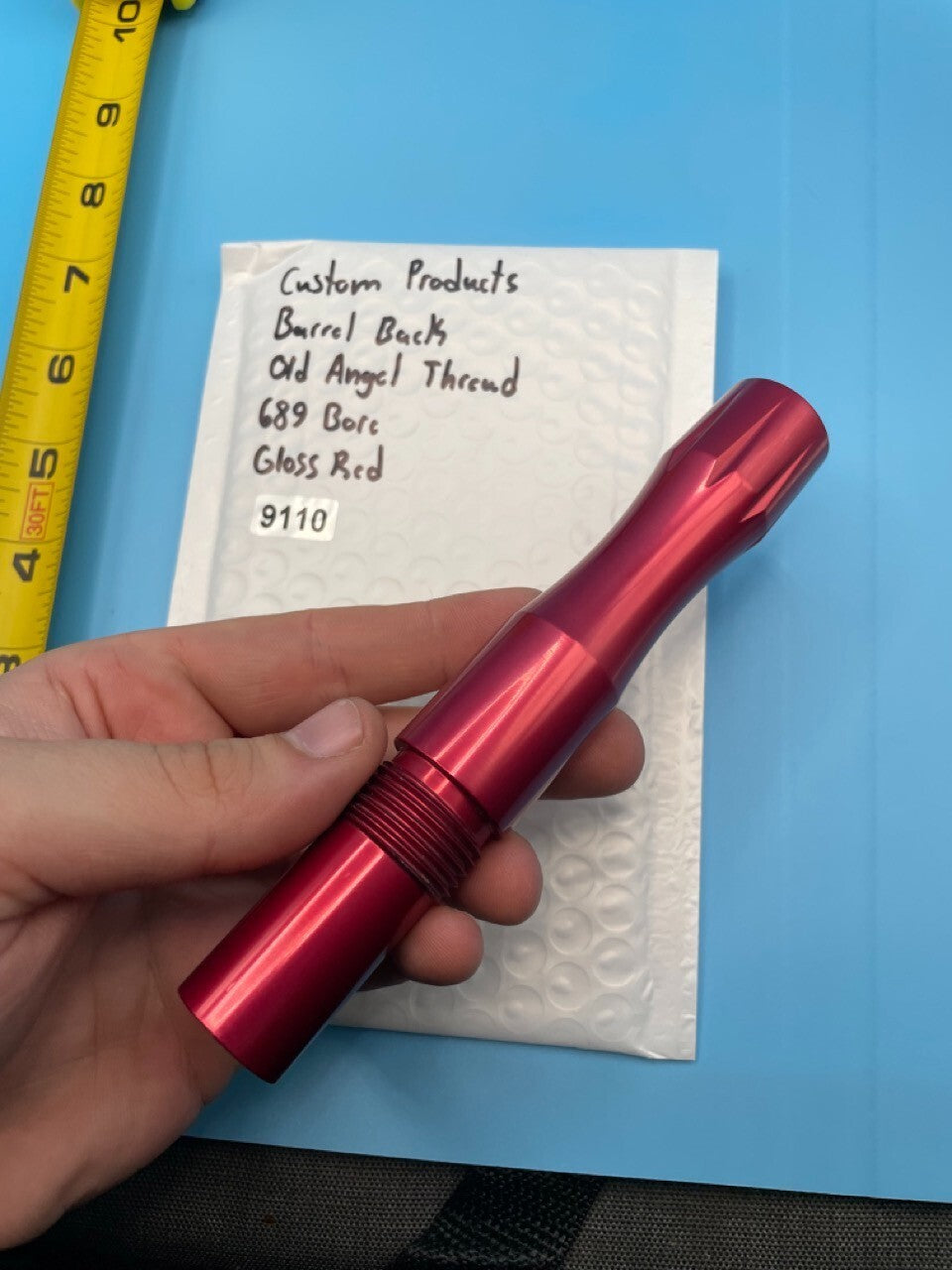 Custom Products Paintball Barrel Back Old Angel Thread 689 Bore Gloss Red