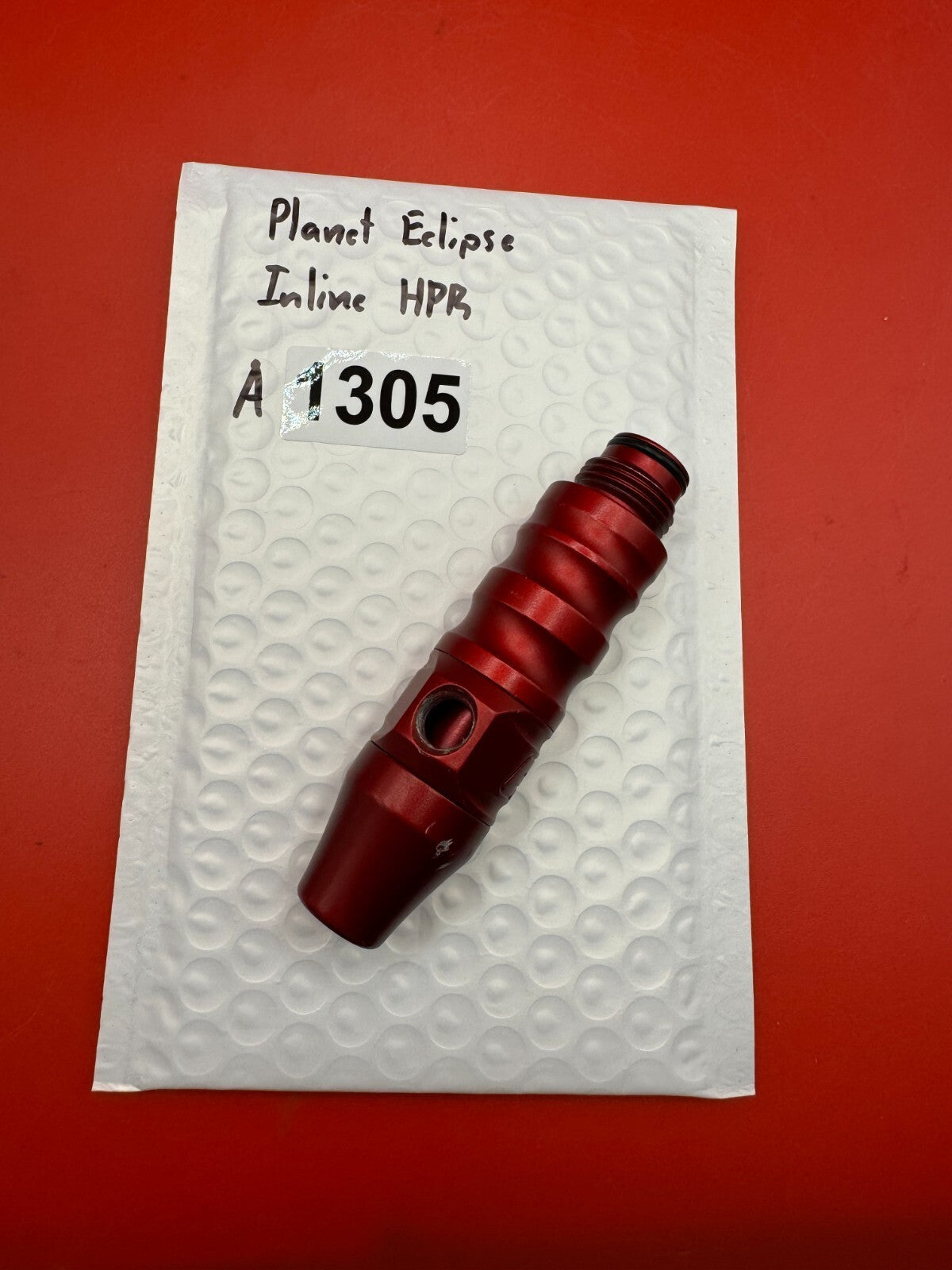 Planet Eclipse Inline HPR Star reg - used paintball hpr inline regulator - red anno