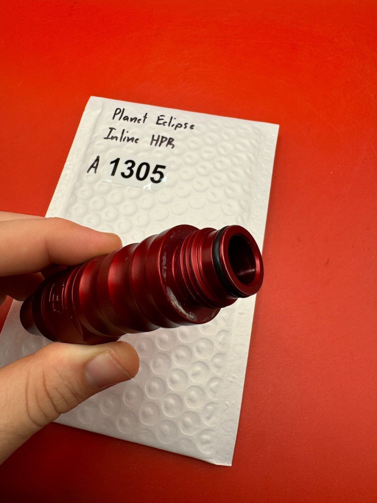 Planet Eclipse Inline HPR Star reg - used paintball hpr inline regulator - red anno