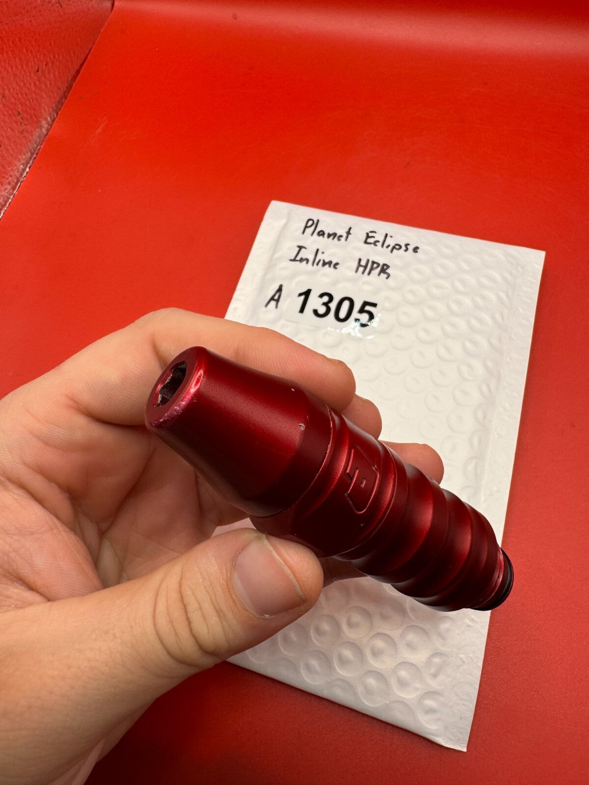 Planet Eclipse Inline HPR Star reg - used paintball hpr inline regulator - red anno