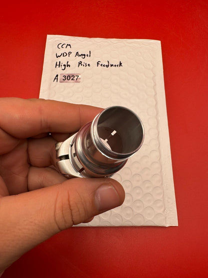 CCM WDP Angel High Rise Feedneck - used paintball feedneck - silver