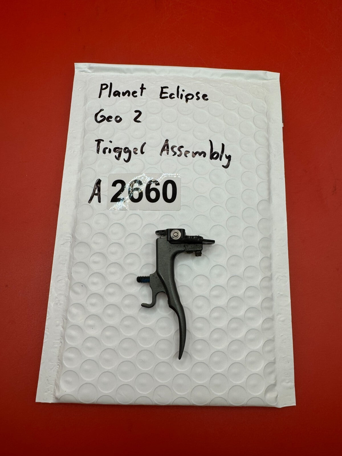 Planet Eclipse Geo 2 Trigger Assembly - used paintball trigger assembly - black