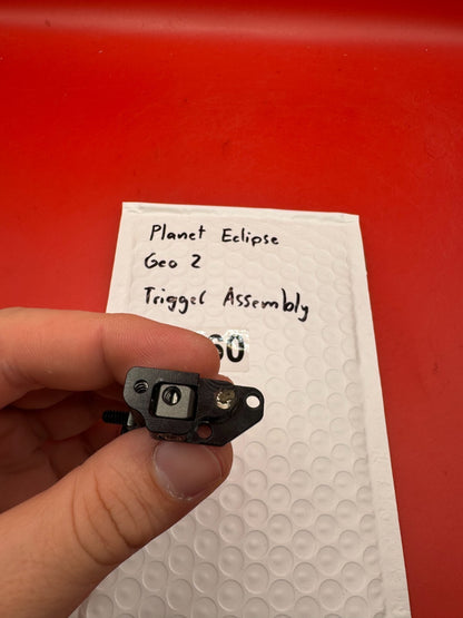 Planet Eclipse Geo 2 Trigger Assembly - used paintball trigger assembly - black