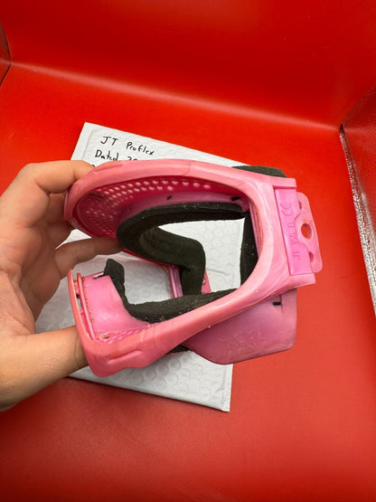 JT Proflex Dated 2005 Pink EPS Frames Original Foam (Cracked nose) - used paintball mask frame - pink