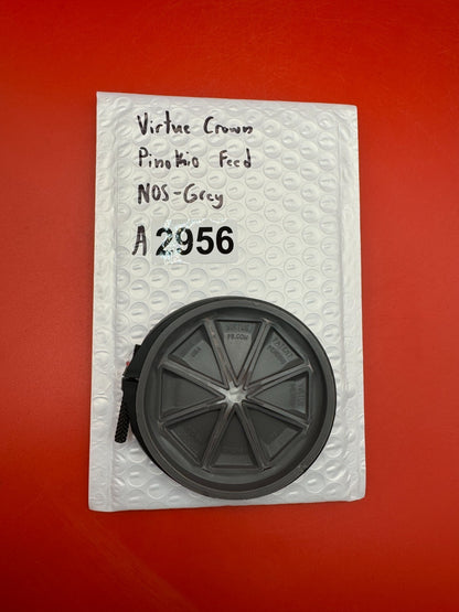 Virtue Crown Pinokio Feed NOS - Grey - used paintball hopper feed lid / crown elastomer - grey