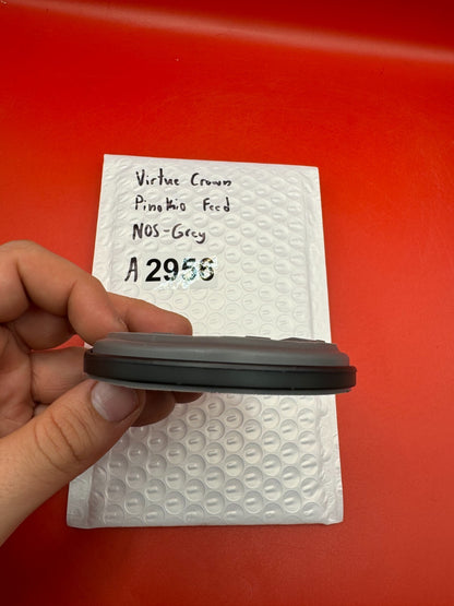 Virtue Crown Pinokio Feed NOS - Grey - used paintball hopper feed lid / crown elastomer - grey
