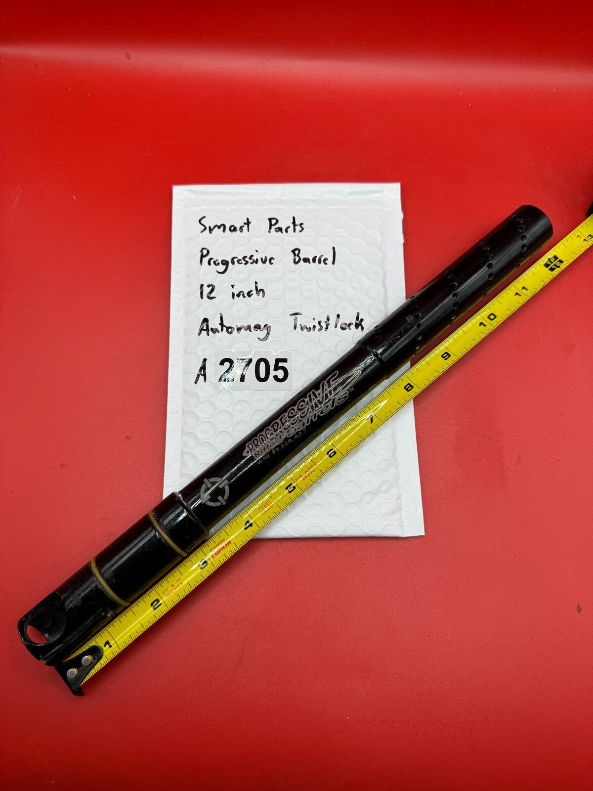 Smart Parts Progressive Paintball Barrel 12 inch Automag Twistlock - used paintball barrel - black