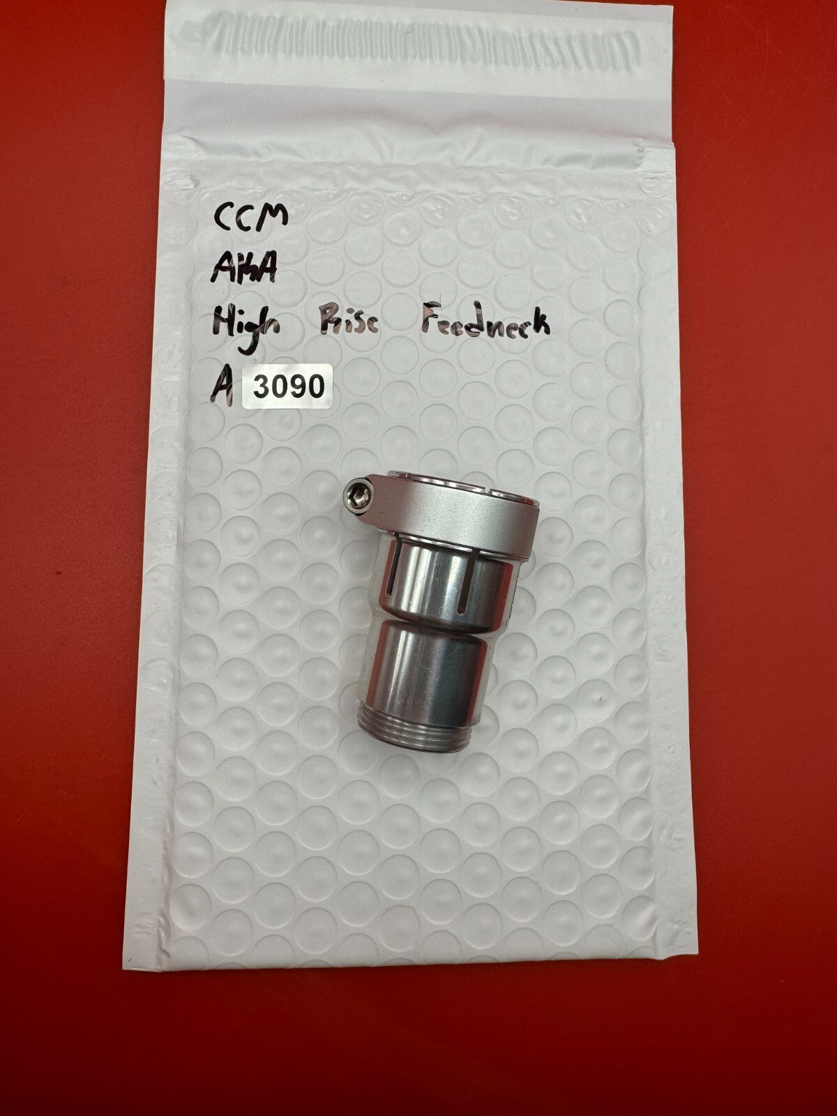 CCM AKA High Rise Feedneck - used paintball feedneck - silver