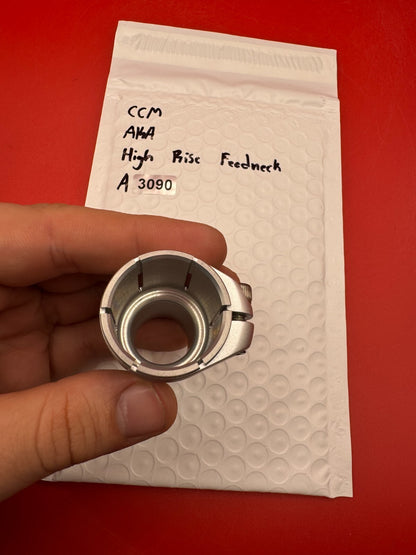 CCM AKA High Rise Feedneck - used paintball feedneck - silver