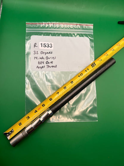 32 Degrees 14 inch Paintball Barrel 684 Bore Angel Thread
