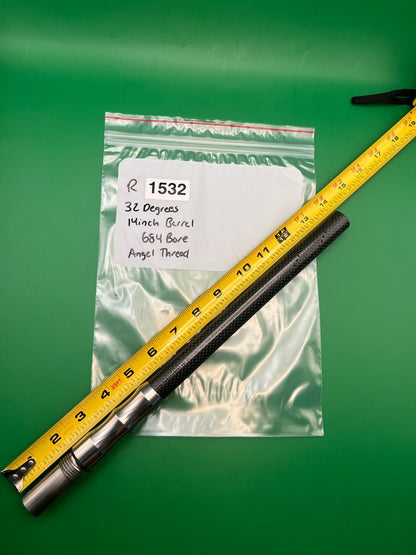 32 Degrees 14 inch Paintball Barrel 684 Bore Angel Thread