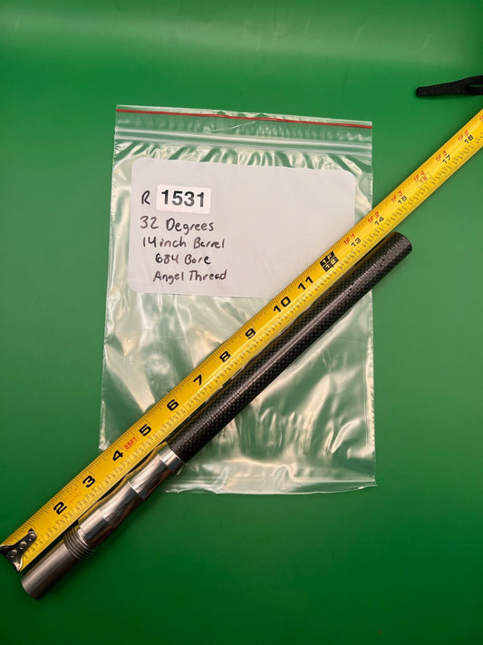 32 Degrees 14 inch Paintball Barrel 684 Bore Angel Thread