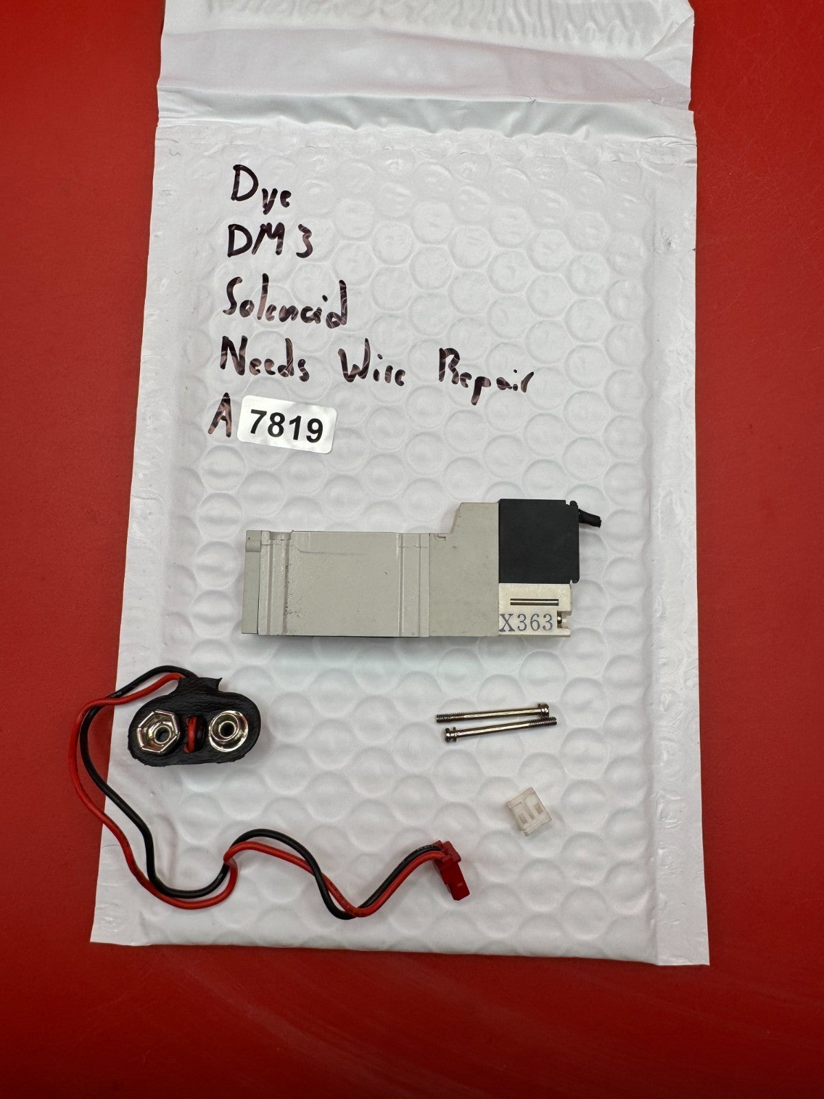 Dye DM3 Solenoid Needs Wire Repair