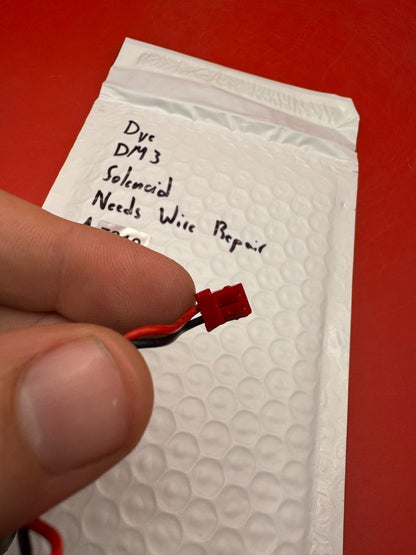 Dye DM3 Solenoid Needs Wire Repair