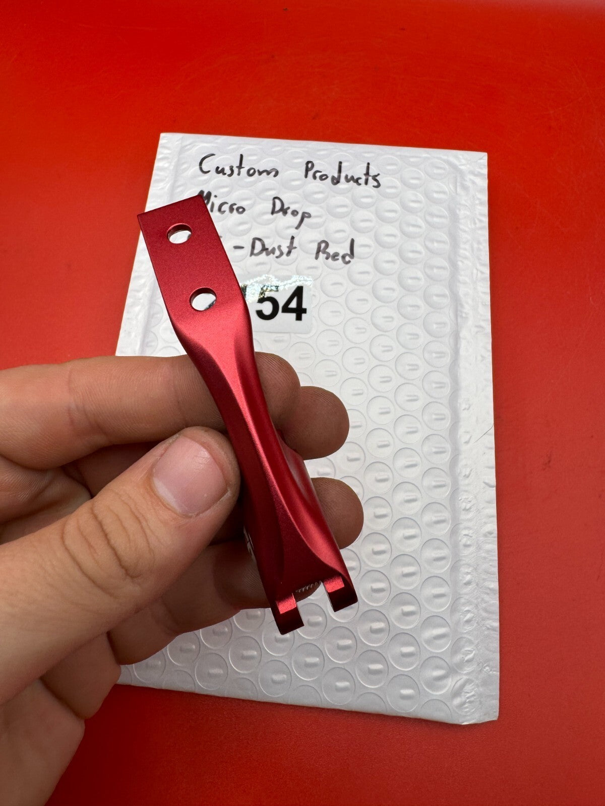 Custom Products Micro Drop NOS-Dust Red - used paintball drop forward / micro drop - dust red