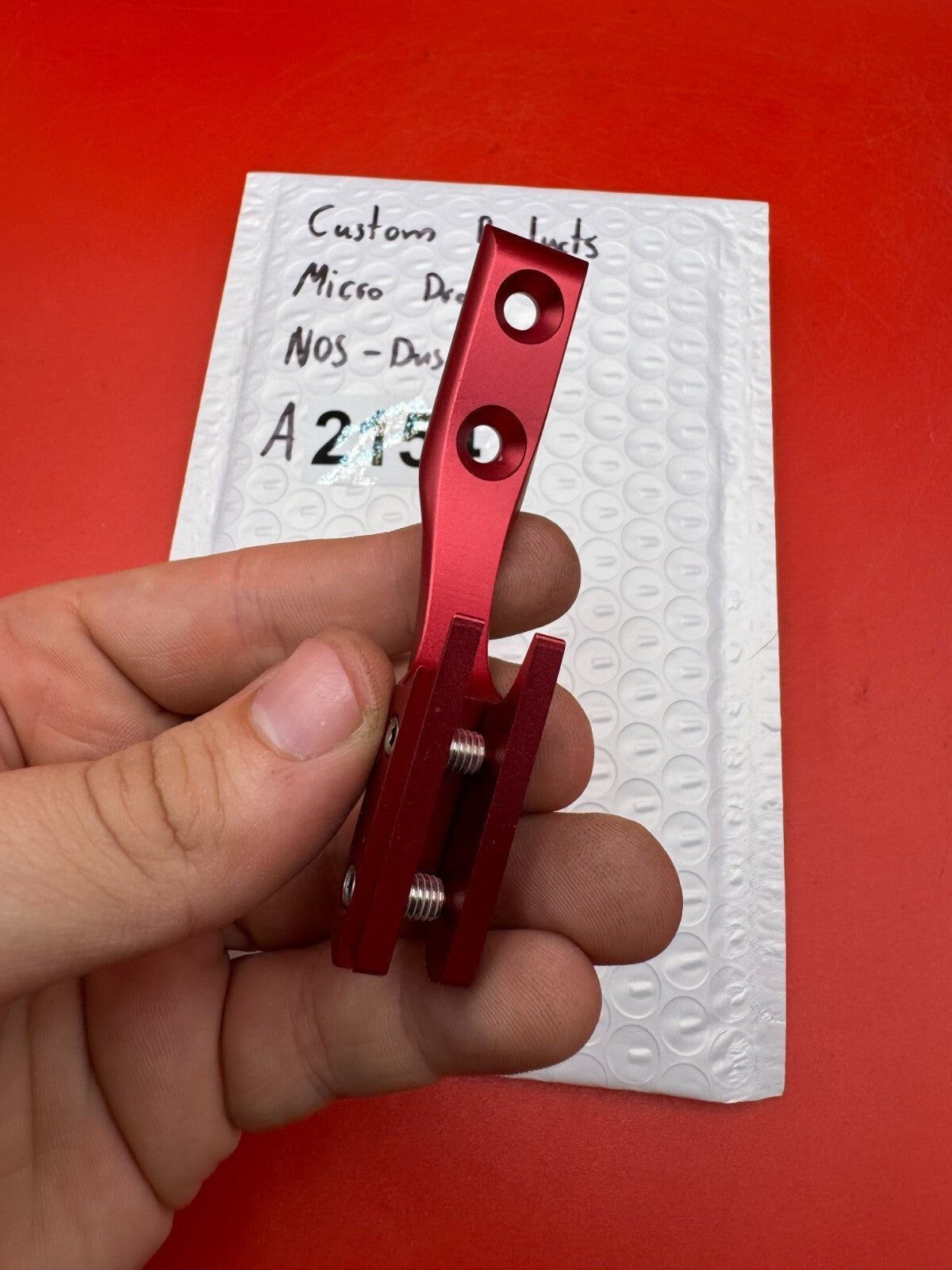 Custom Products Micro Drop NOS-Dust Red - used paintball drop forward / micro drop - dust red