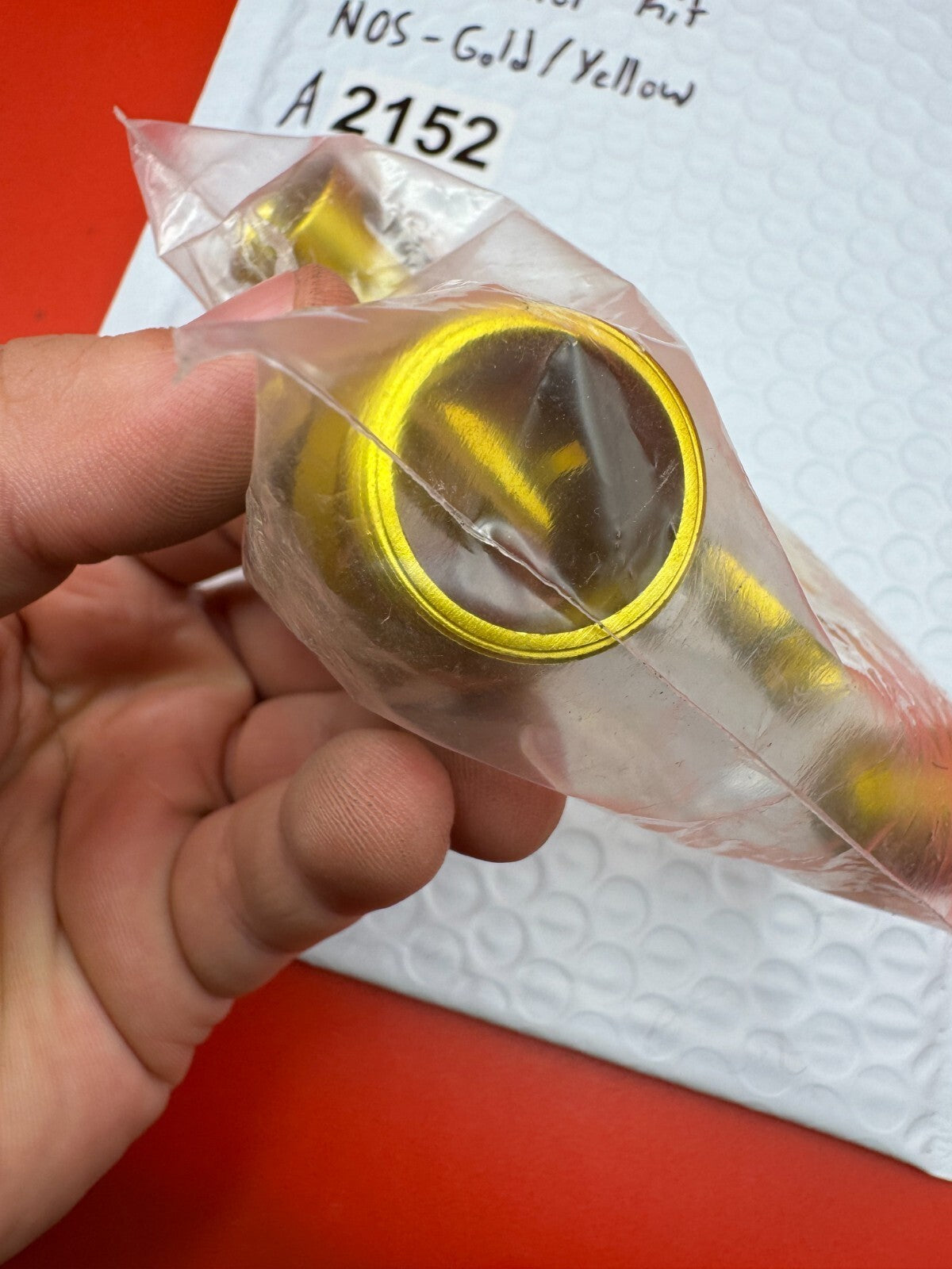 Dye Matrix Color Kit NOS-Gold/Yellow - used paintball color kit (bolt, lpr cap, hpr cap, feed collar) - gold/yellow anno